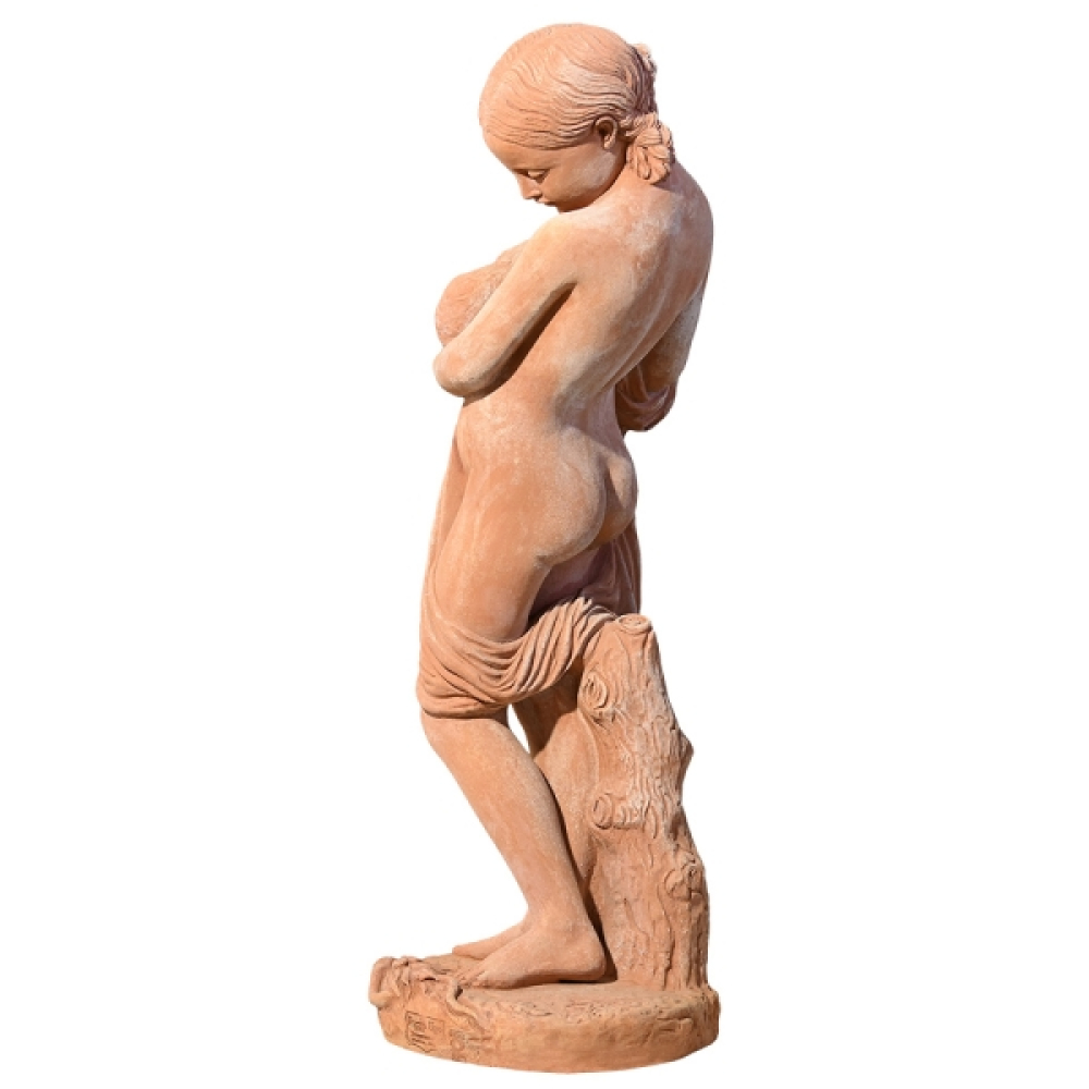 Preview: Statue Innocenza en terracotta d’Impruneta – sculpture néoclassique pour jardin